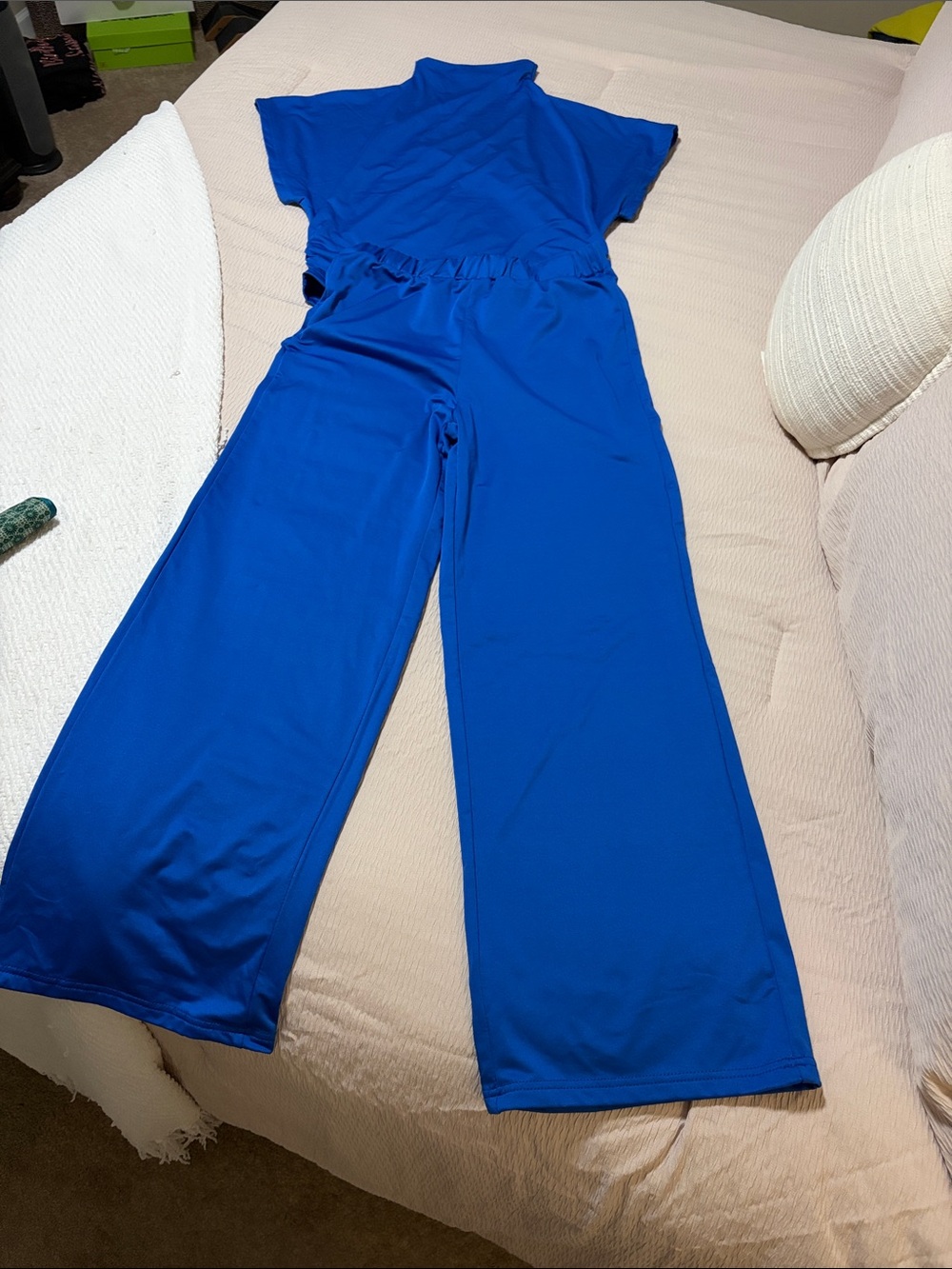 Wide-Leg Jumpsuit in Royal Blue